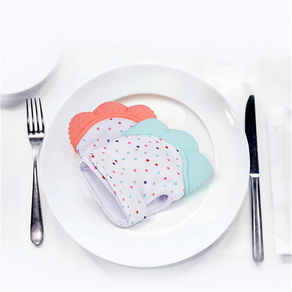 0-6 Months Baby Teething Toy for Boys | 6-12 Months Baby Teething Device | Newborn Mittens Giraffe Banana | BPA Free Baby Teether Set - Blue Color - Image 4