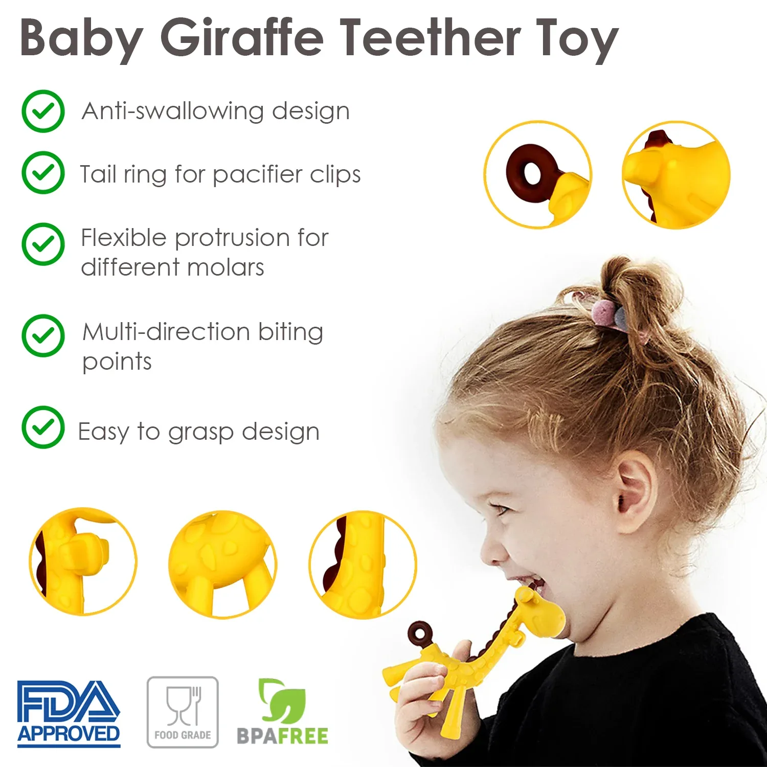 0-6 Months Baby Teething Toy for Boys | 6-12 Months Baby Teething Device | Newborn Mittens Giraffe Banana | BPA Free Baby Teether Set - Blue Color - Image 6