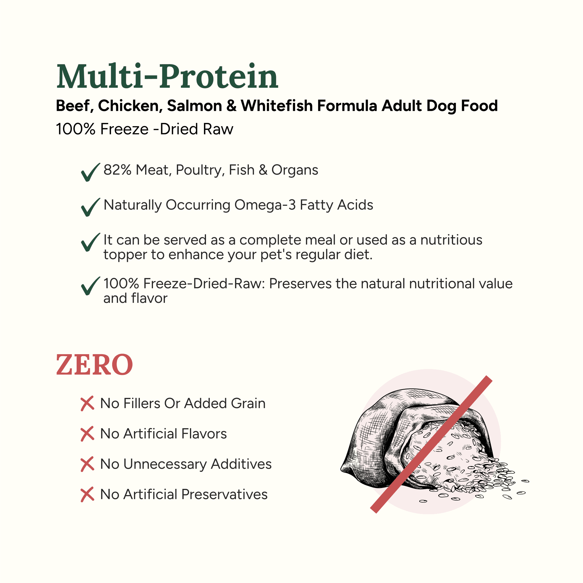 360 Pet Nutrition Multi Protein Flavor Freeze Dried Dog Food - Image 6