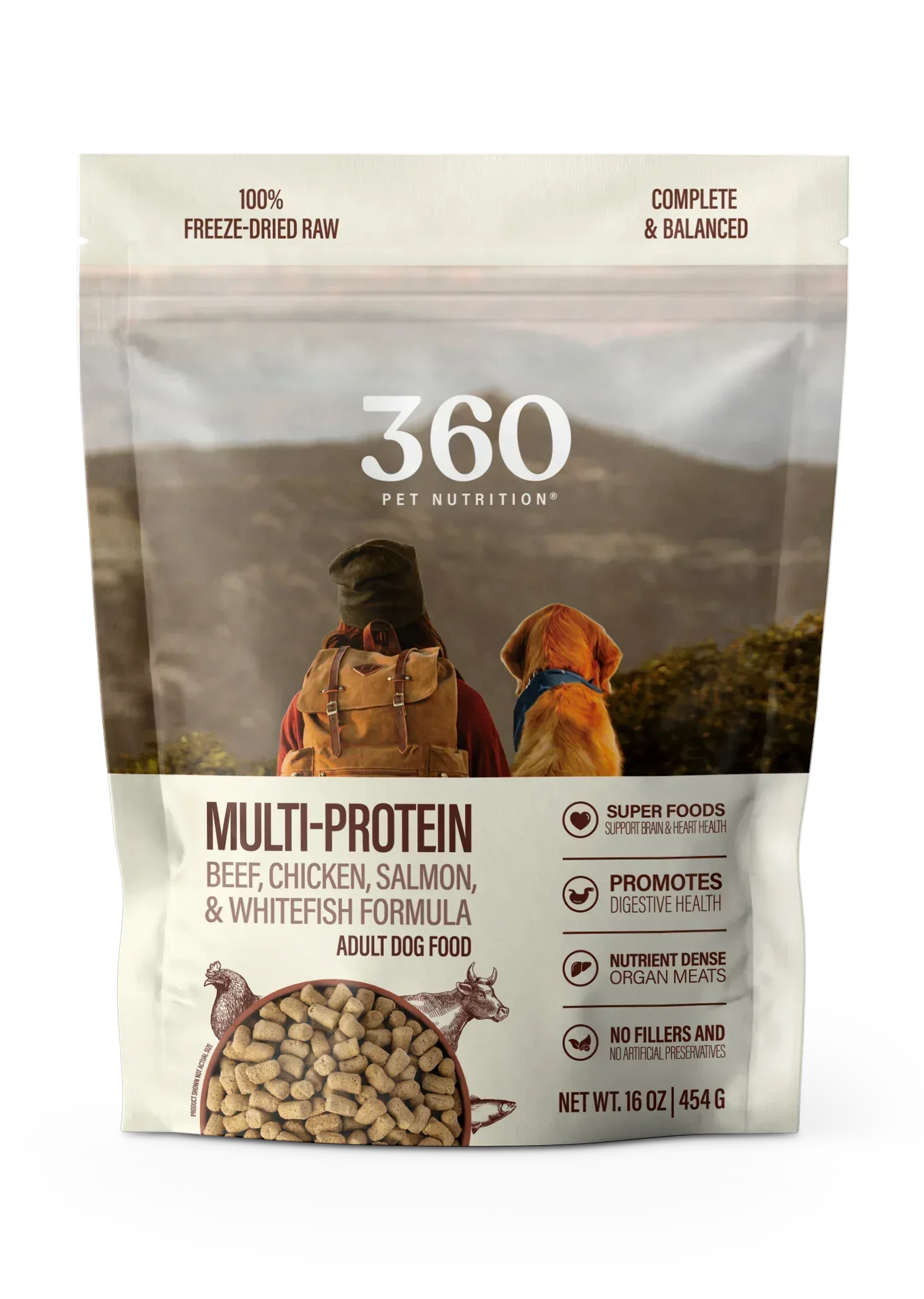 360 Pet Nutrition Multi Protein Flavor Freeze Dried Dog Food - Image 8