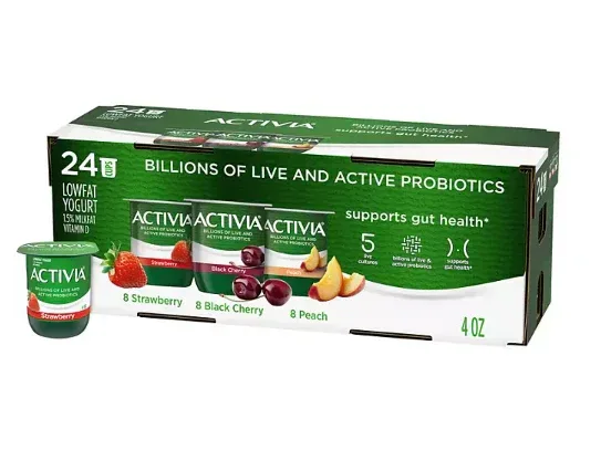 Activia Probiotic Lowfat Yogurt Variety Pack (4 oz., 24 ct.) - Image 3