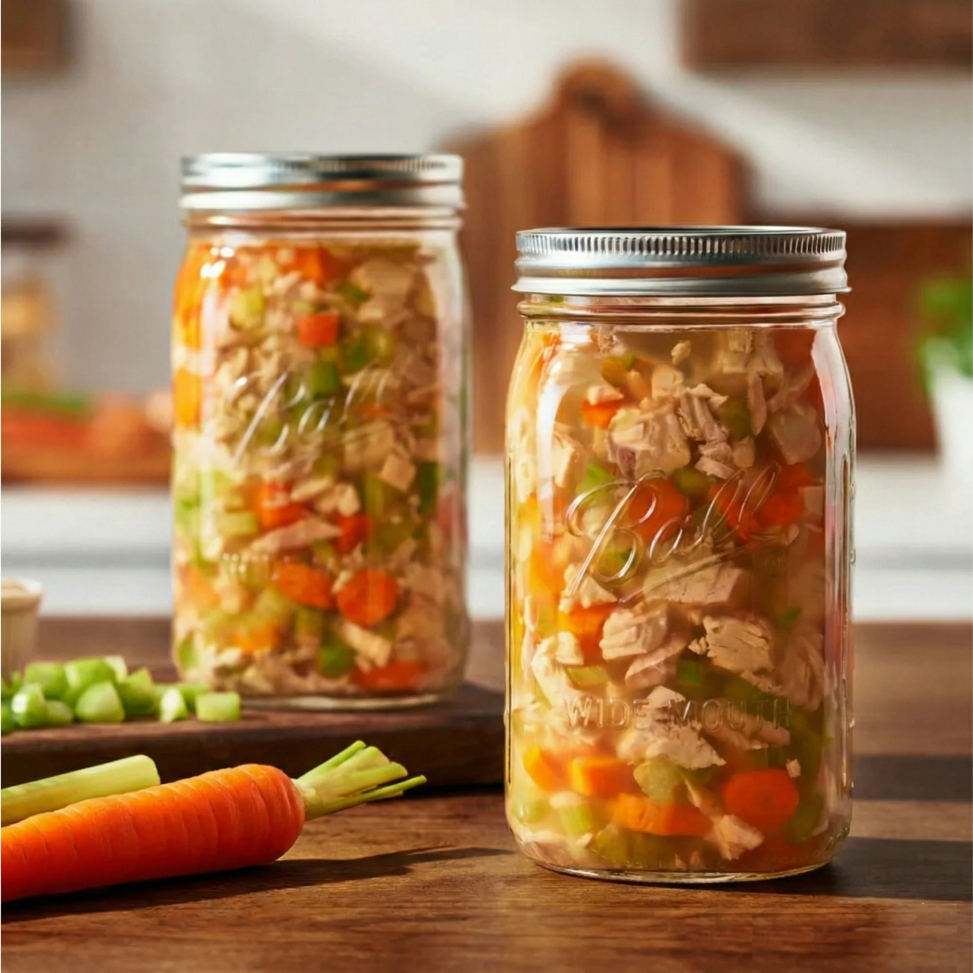 Ball 32 oz Mason Jars, Wide Mouth Quart Canning Jars with Lids and Rings, 12-Pack Large Glass Jars for Home Canning and Fermenting - Image 3