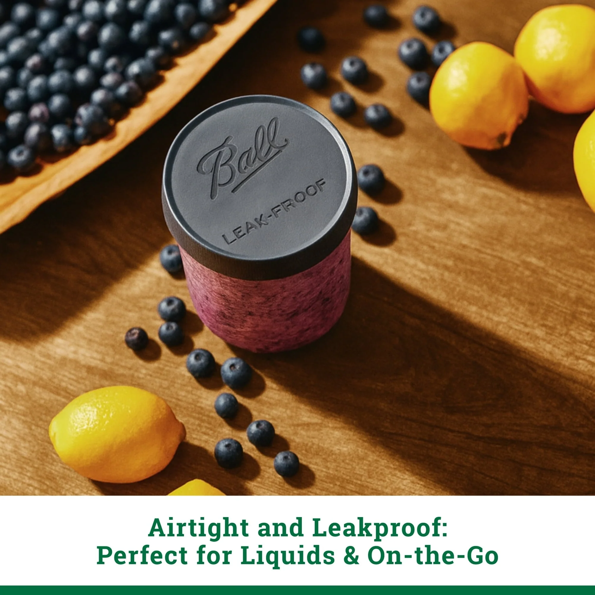 Ball 6-Pack Leakproof Plastic Mason Jar Lids - Wide Mouth, One-Piece Reusable Wide Mouth Canning Jar Lids for Meal Prep and Freezer Storage, Fits Ball Wide Mouth Mason Jars - Image 7