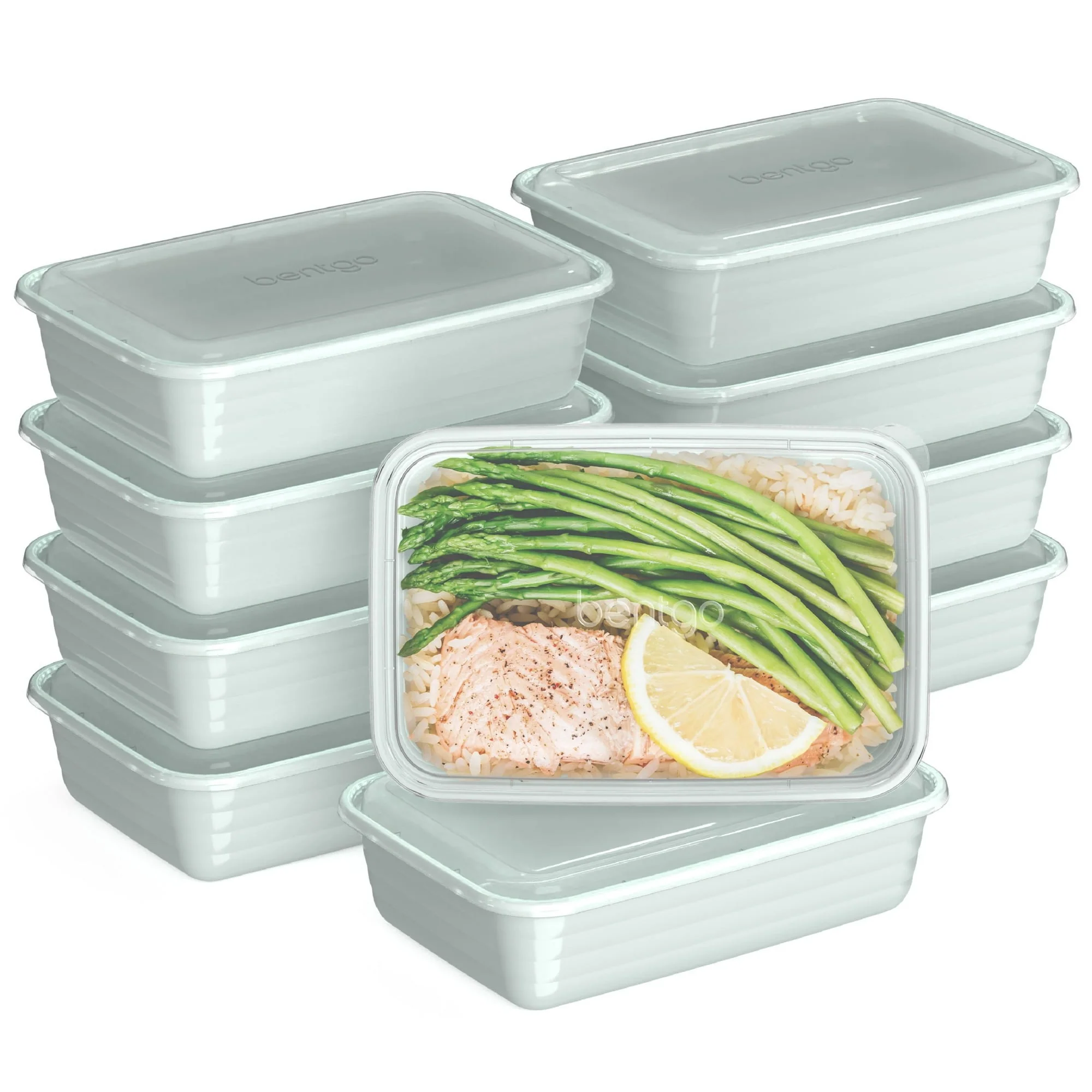 Bentgo Prep - 20-Piece 1-Compartment Reusable Meal Prep Containers with Lids, PFAS & BPA Free Materials, Durable, Microwave, Freezer, & Dishwasher Safe To Go Food Storage - Image 9