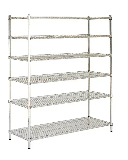 Berkley Jensen 48" 6-Shelf Steel Rack - Chrome - Image 3