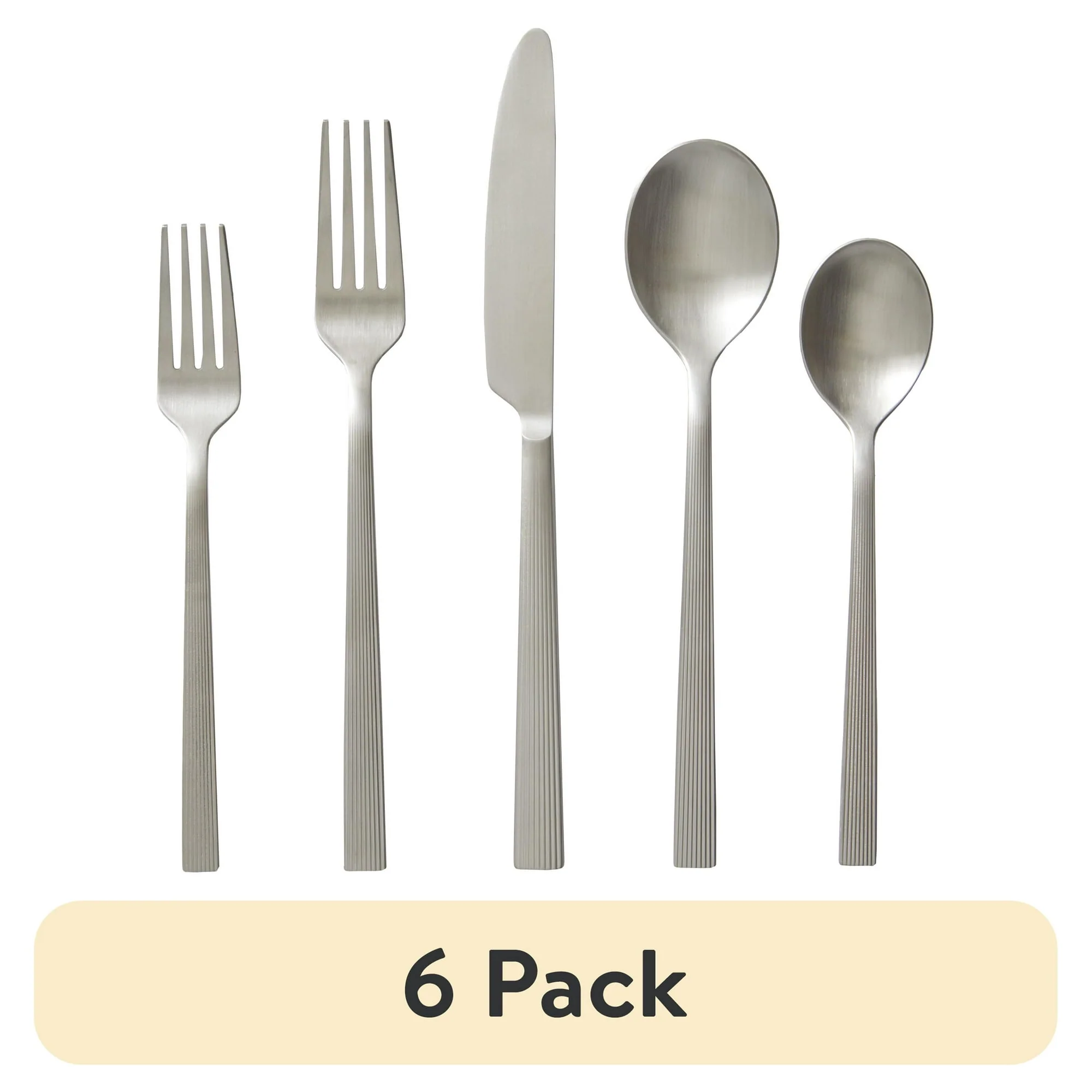 Better Homes & Gardens River 20-Piece Satin Stainless Steel Flatware Set (Service for 4) - Image 5