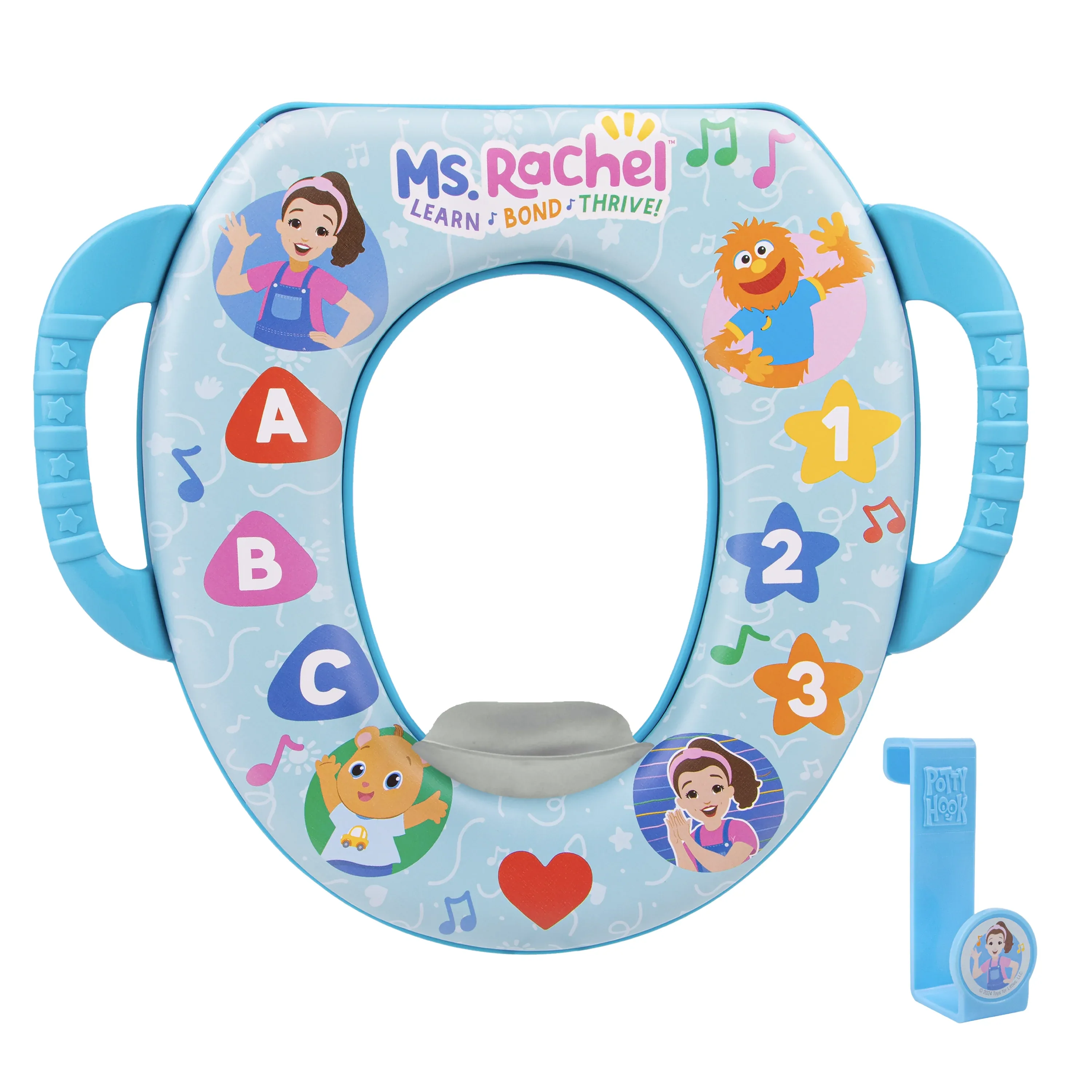 Bluey Soft Potty Training Seat for Toddlers with Hanging Hook, Fits Standard Toilets - Image 11