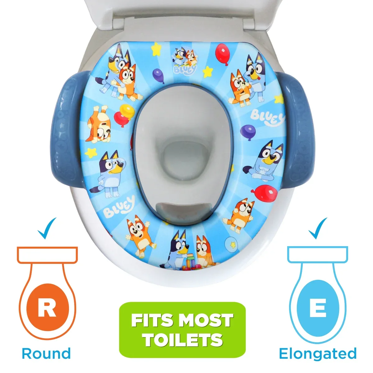 Bluey Soft Potty Training Seat for Toddlers with Hanging Hook, Fits Standard Toilets - Image 4
