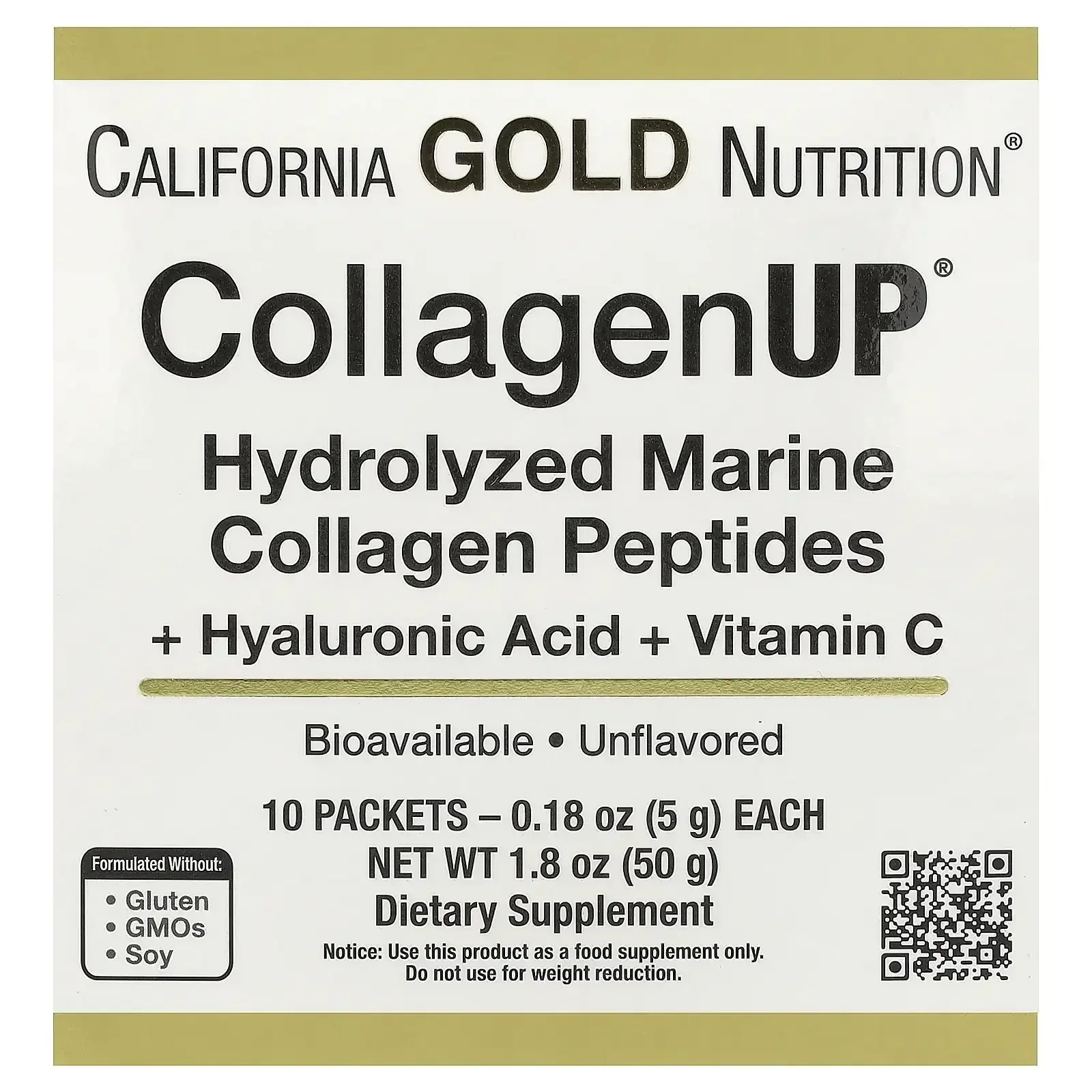 California Gold Nutrition CollagenUP®, Hydrolyzed Marine Collagen Peptides with Hyaluronic Acid and Vitamin C, Unflavored, 7.26 oz (206 g) - Image 11