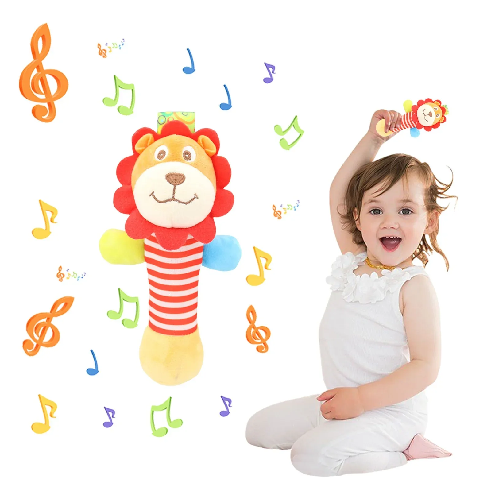 Clear!Tarmeek Baby Soft Rattles Shaker Teething for 0-6 Months Newborn,Infant Developmental Hand Grip Baby Cute Stuffed Animal Doll for 6-12 Months Toddlers,Birthday Gifts for Kids - Image 14