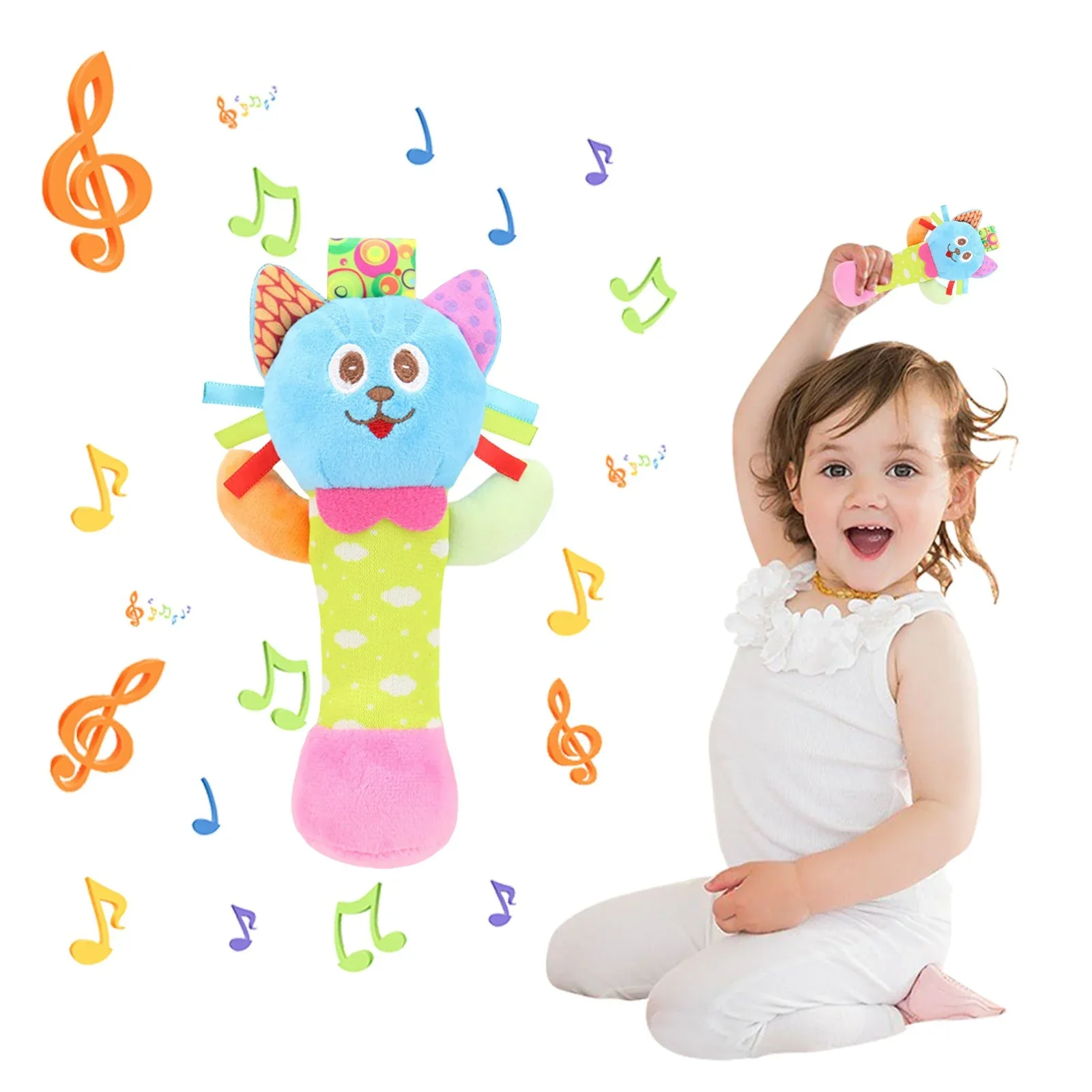 Clear!Tarmeek Baby Soft Rattles Shaker Teething for 0-6 Months Newborn,Infant Developmental Hand Grip Baby Cute Stuffed Animal Doll for 6-12 Months Toddlers,Birthday Gifts for Kids - Image 18