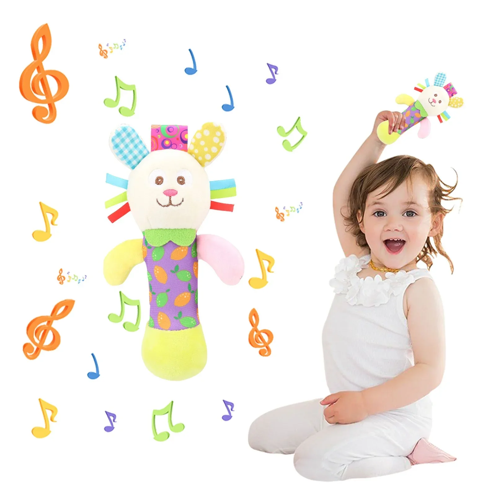 Clear!Tarmeek Baby Soft Rattles Shaker Teething for 0-6 Months Newborn,Infant Developmental Hand Grip Baby Cute Stuffed Animal Doll for 6-12 Months Toddlers,Birthday Gifts for Kids - Image 19