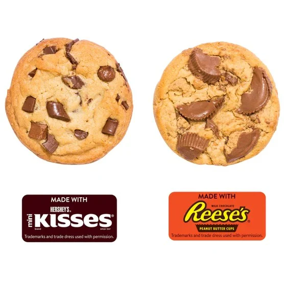 David’s Cookies Decadent Triple Chocolate made with mini Hershey’s Kisses and Reese’s Peanut Butter Cup Cookies Tin – 2 Count - Image 3
