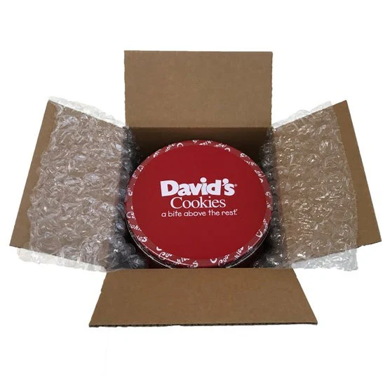 David’s Cookies Decadent Triple Chocolate made with mini Hershey’s Kisses and Reese’s Peanut Butter Cup Cookies Tin – 2 Count - Image 5