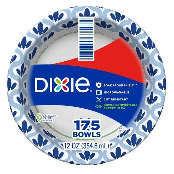 Dixie 12 oz Paper Bowl, 175-count - Image 5