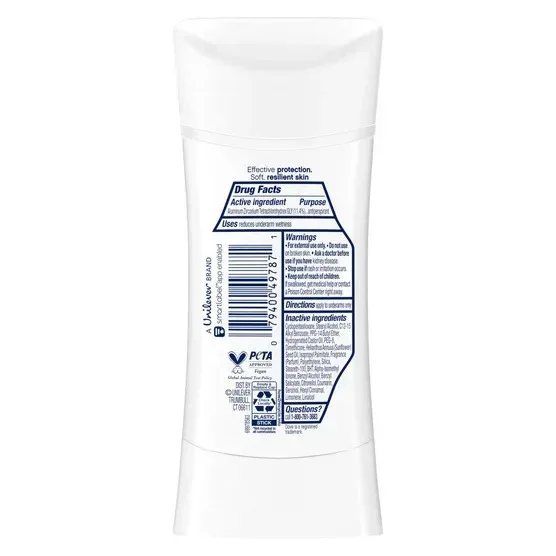 Dove Advanced Care Invisible+ Deodorant, 2.6 oz, 4-pack - Image 3