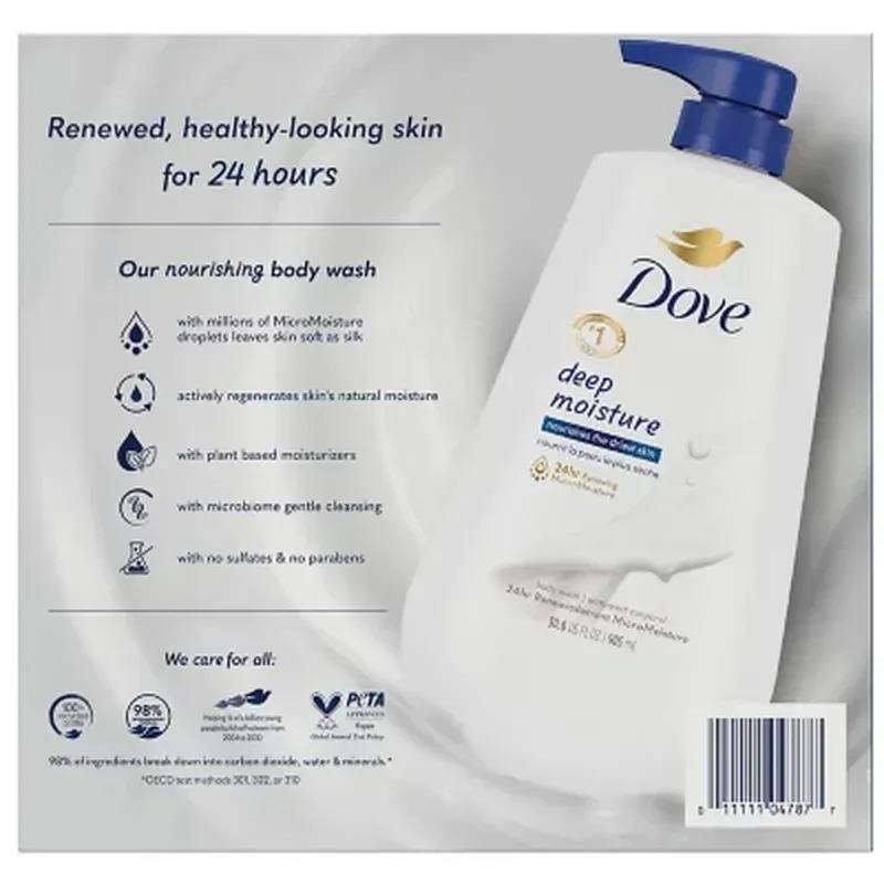 Dove Deep Moisture Renewing Body Wash (30.6 Fl. Oz., 2 Pk.) - Image 5