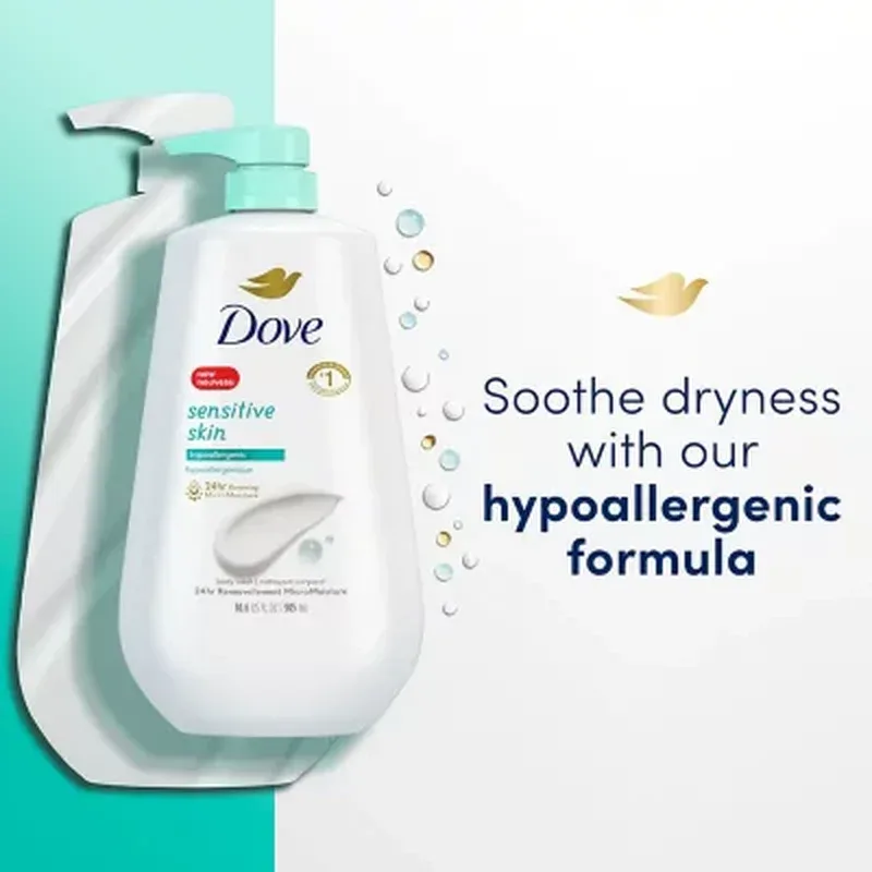 Dove Sensitive Skin Hypoallergenic Body Wash (30.6 Fl. Oz., 2 Pk.) - Image 3