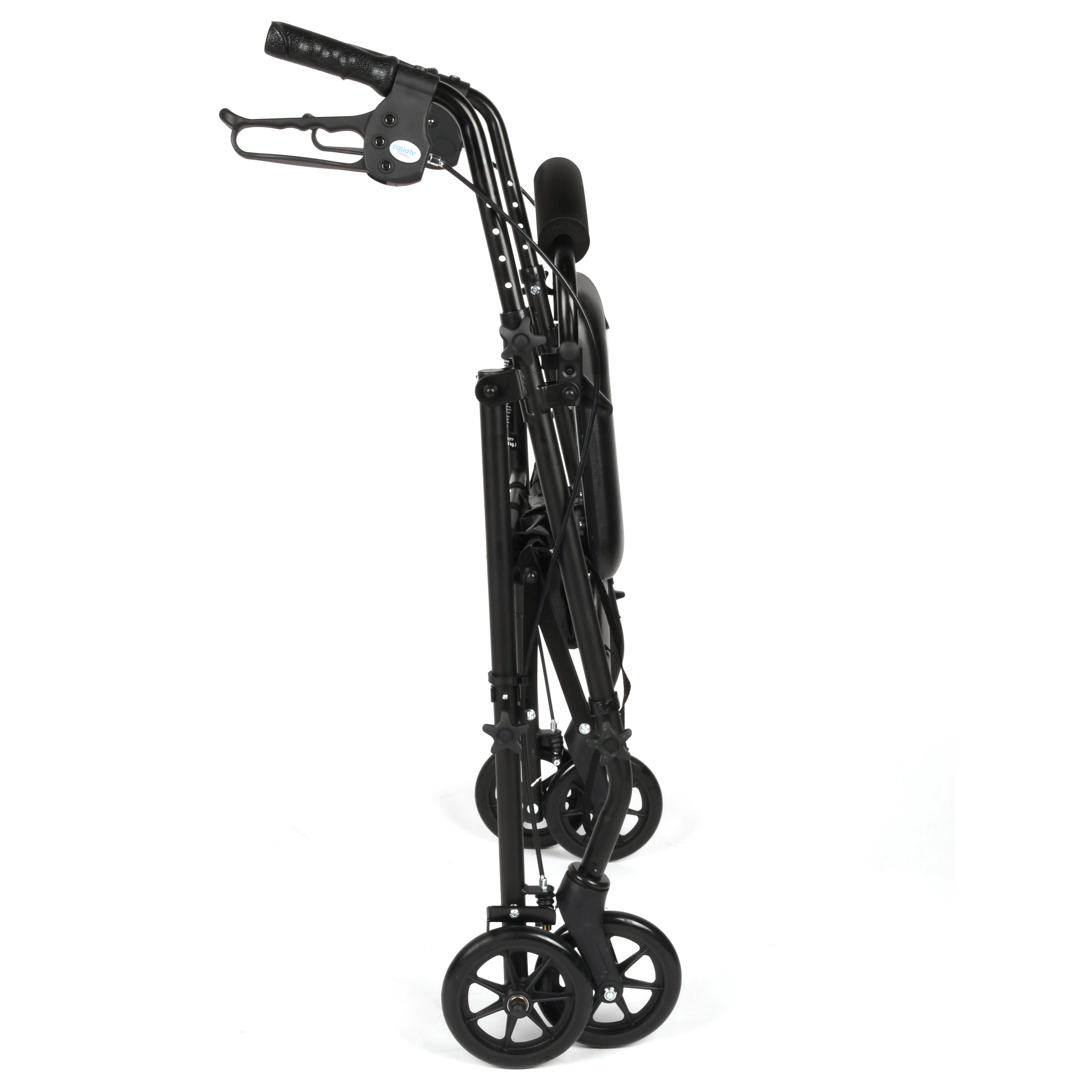 Equate Rolling Walker for Seniors, Rollator with Seat and Wheels, Black, 350 lb Capacity - Image 4