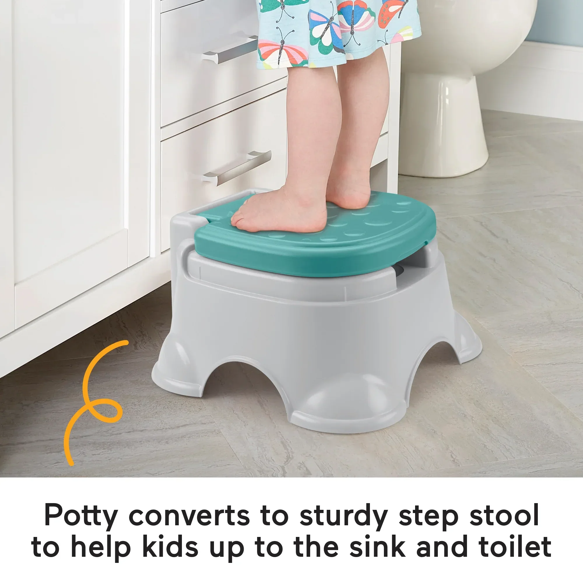 Fisher-Price 3-in-1 Toddler Potty Training Toilet, Ring, and Stepstool, Children Ages 18 Months + - Image 4