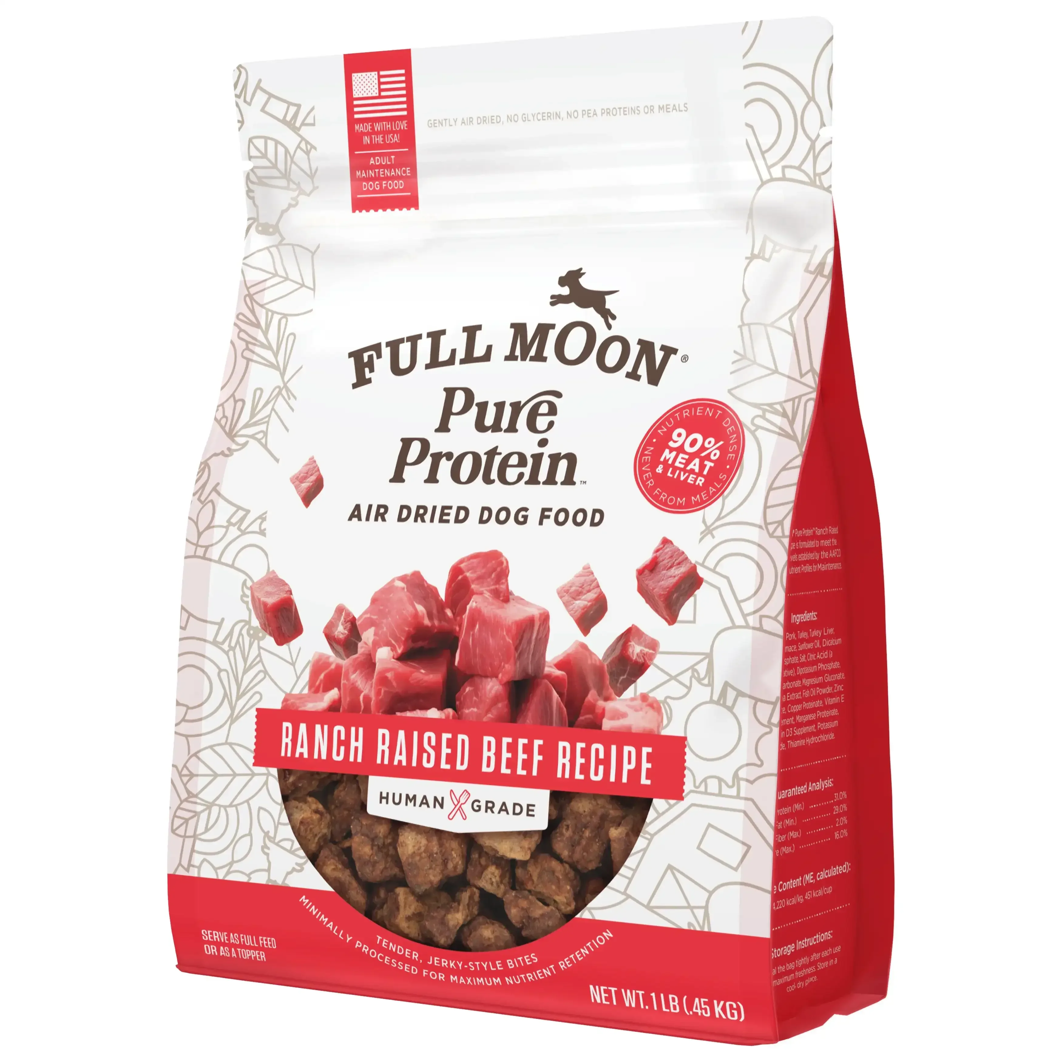 Full Moon Air Dried Beef Dog Food (Premium Feed, 16 Ounces) - Image 3