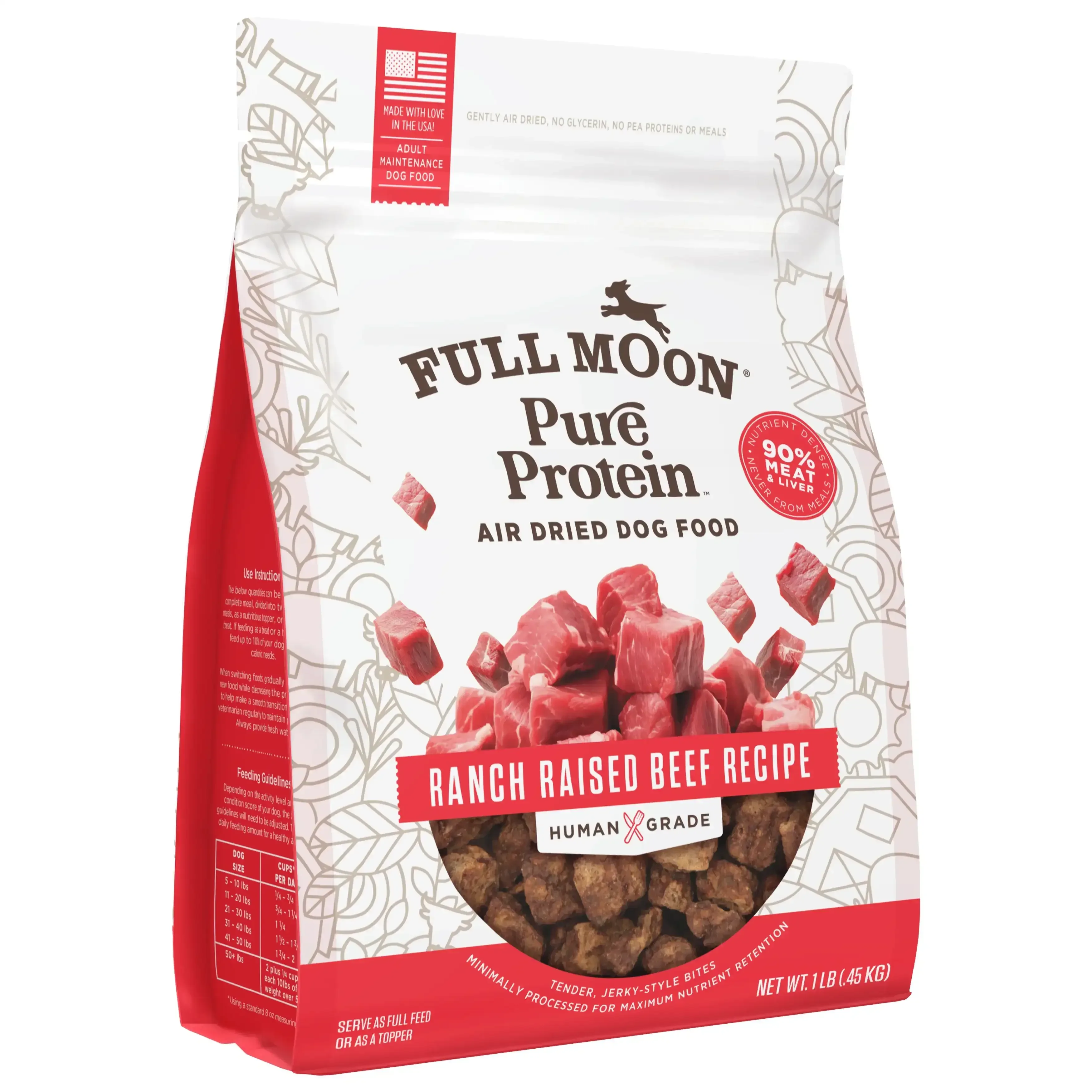 Full Moon Air Dried Beef Dog Food (Premium Feed, 16 Ounces) - Image 4
