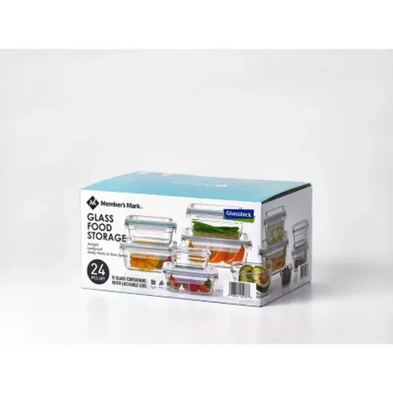 Glass Food Storage Set by Glasslock, 24-Piece - Image 6