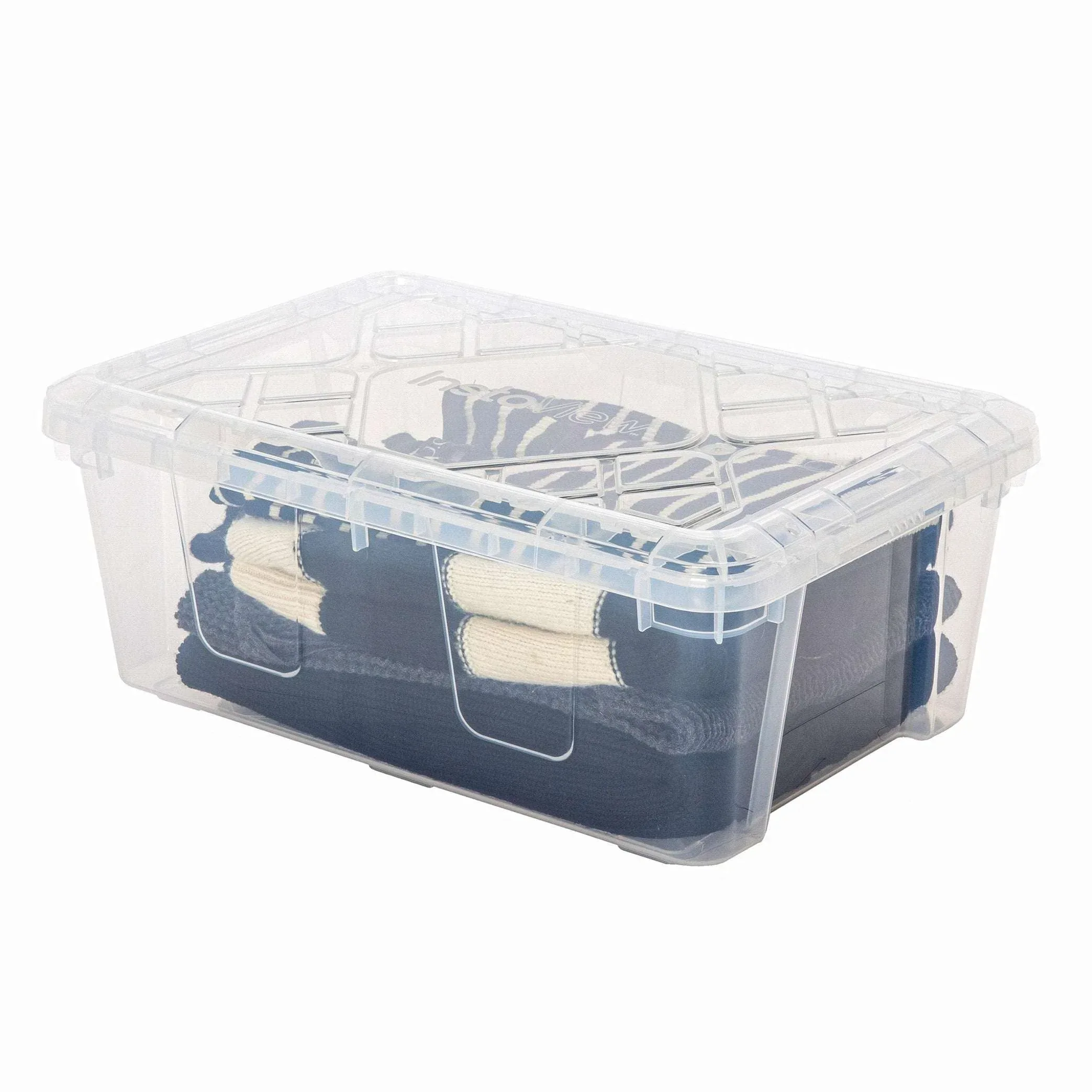 Greenmade InstaView 13 Quart Clear Plastic Stackable Storage Bins, 8-pack - Image 6