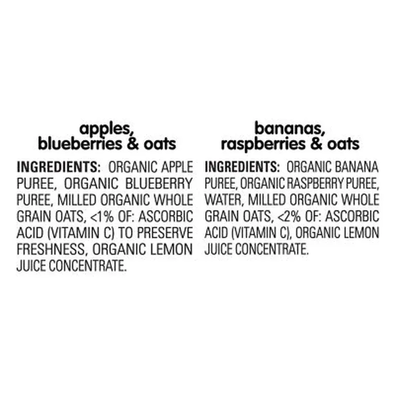 Happy Baby Organics Stage 2 Clearly Crafted Oats & Fruit Pouches Variety Pack (4 Oz., 12 Ct.) - Image 3