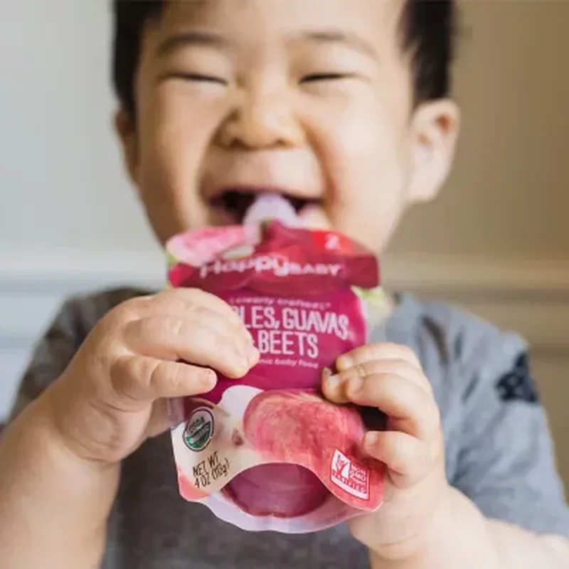 Happy Baby Organics Stage 2 Clearly Crafted Oats & Fruit Pouches Variety Pack (4 Oz., 12 Ct.) - Image 5