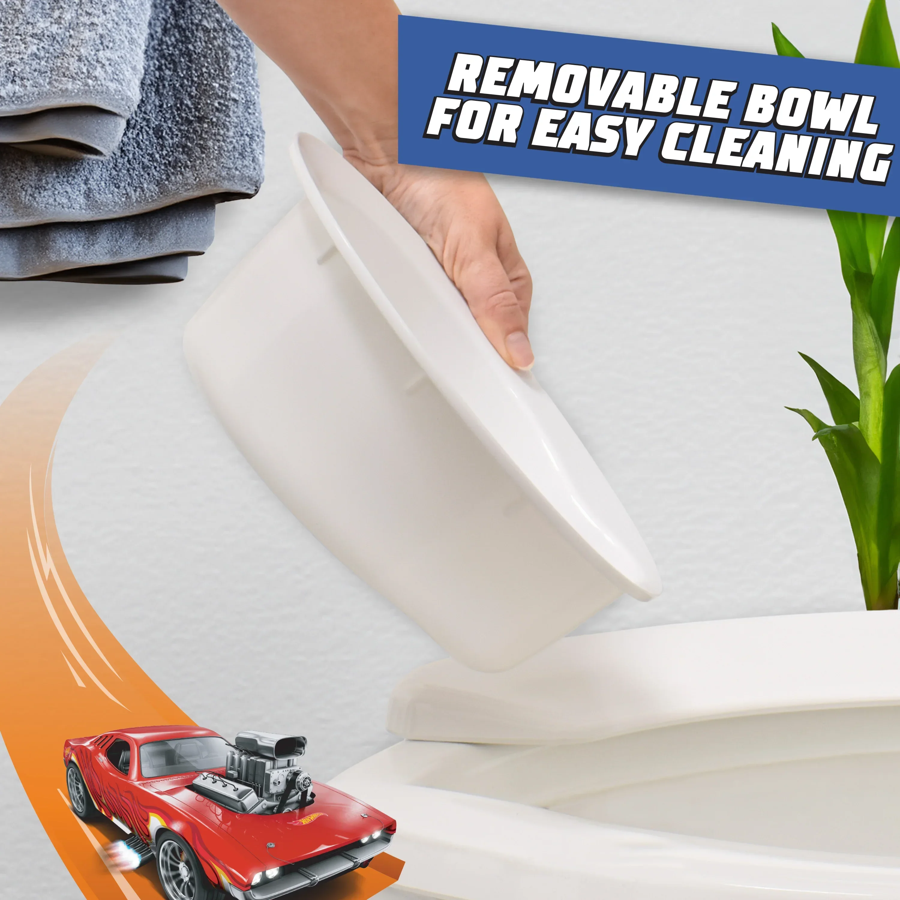 Hot Wheels Blue Race Car Potty Training Toilet, Includes Detachable Seat, Toddlers Ages 12+ Months - Image 4