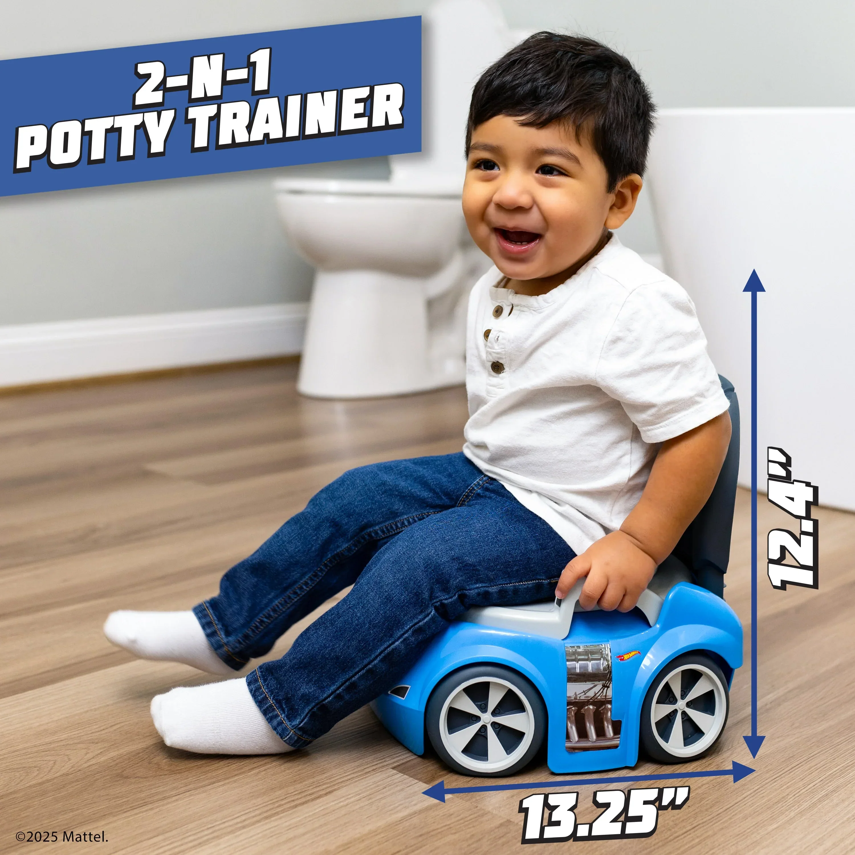 Hot Wheels Blue Race Car Potty Training Toilet, Includes Detachable Seat, Toddlers Ages 12+ Months - Image 5