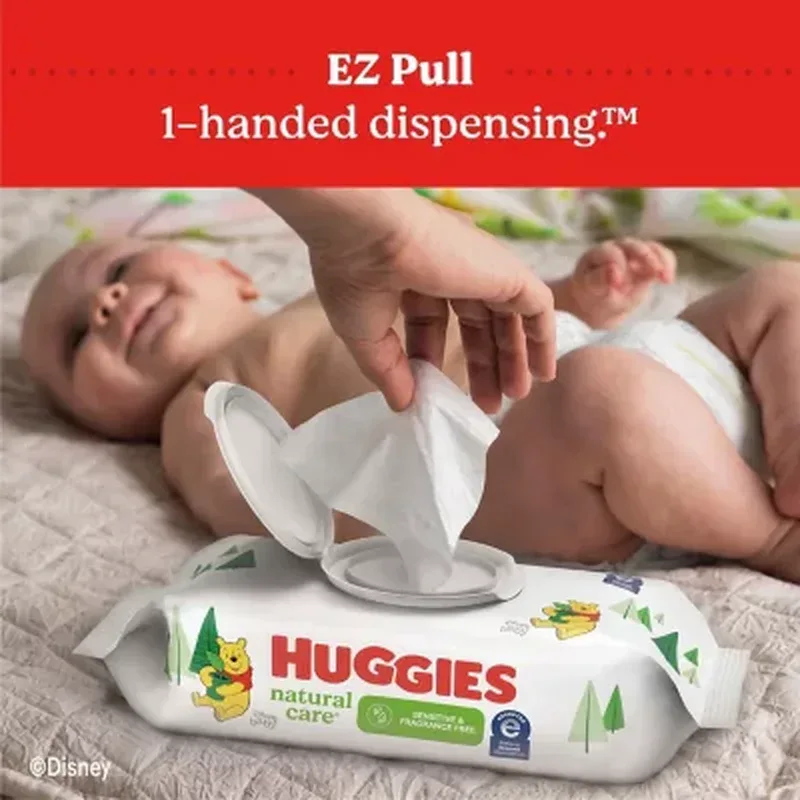 Huggies Natural Care Sensitive, Fragrance Free Baby Wipes, 17 Packs (1088 Ct.) - Image 7