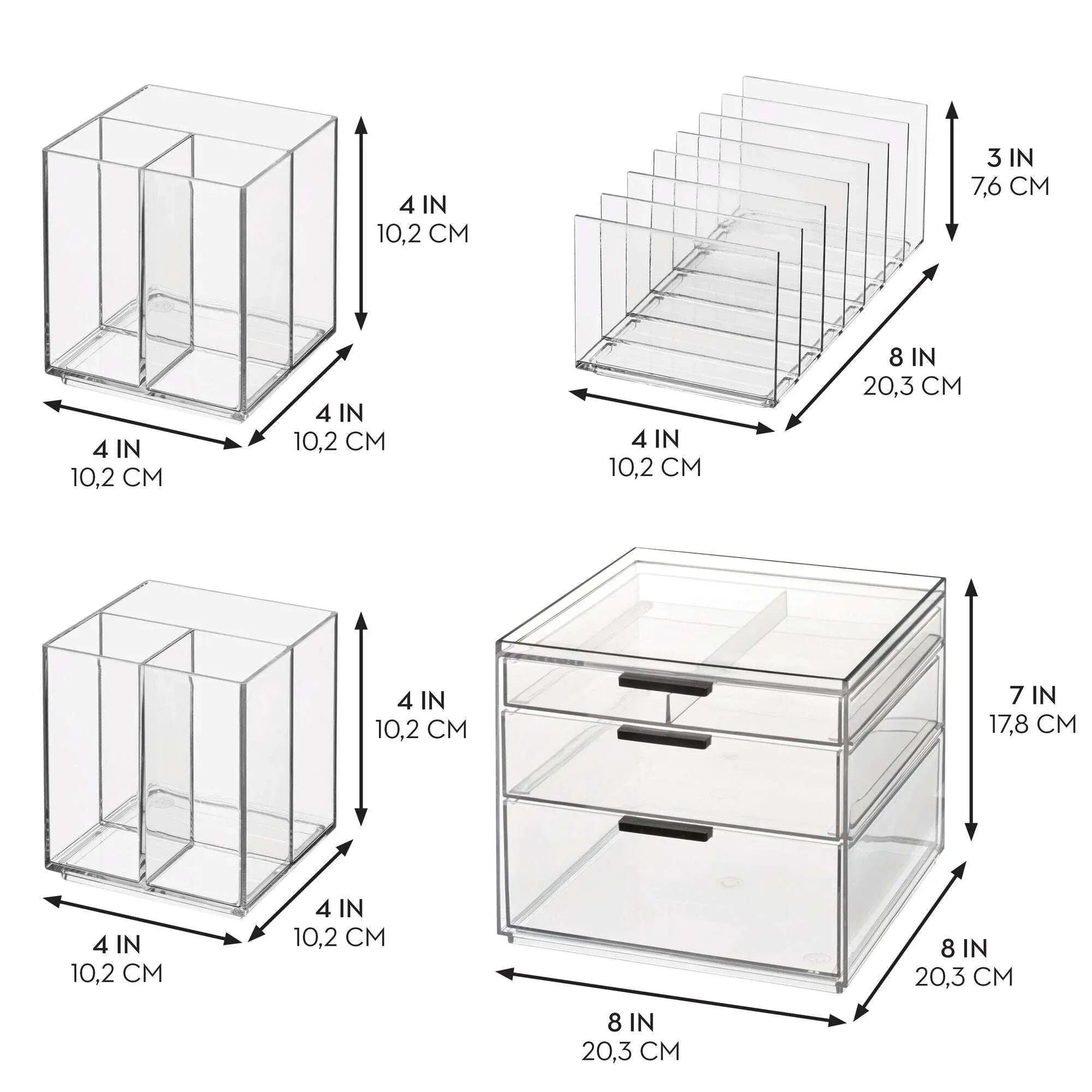 iDESIGN 4-piece Cosmetic Organizer Set - Image 3