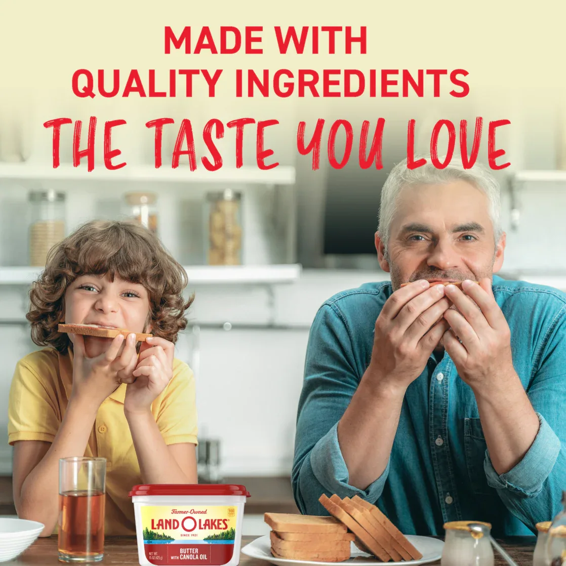 Land O Lakes Butter with Canola Oil, Spreadable, 24 oz Tub - Image 3