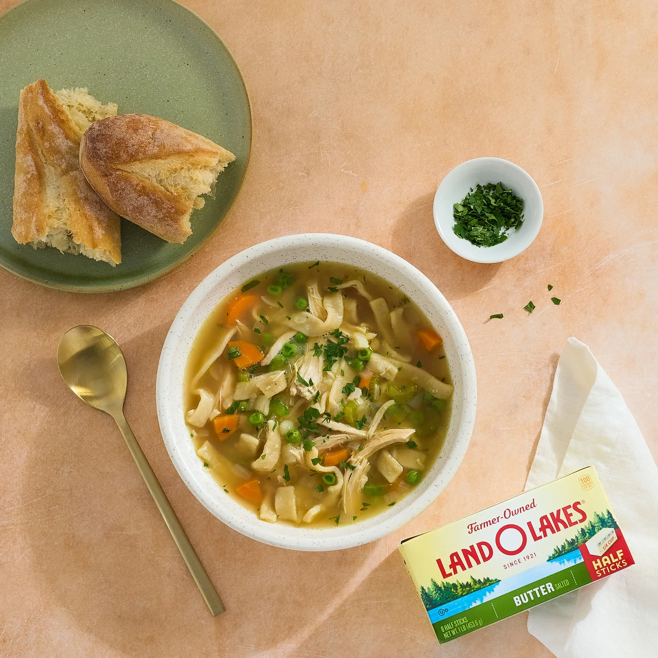 Land O Lakes Salted Butter in Half Sticks, 8 Half Sticks, 1 lb Pack - Image 6