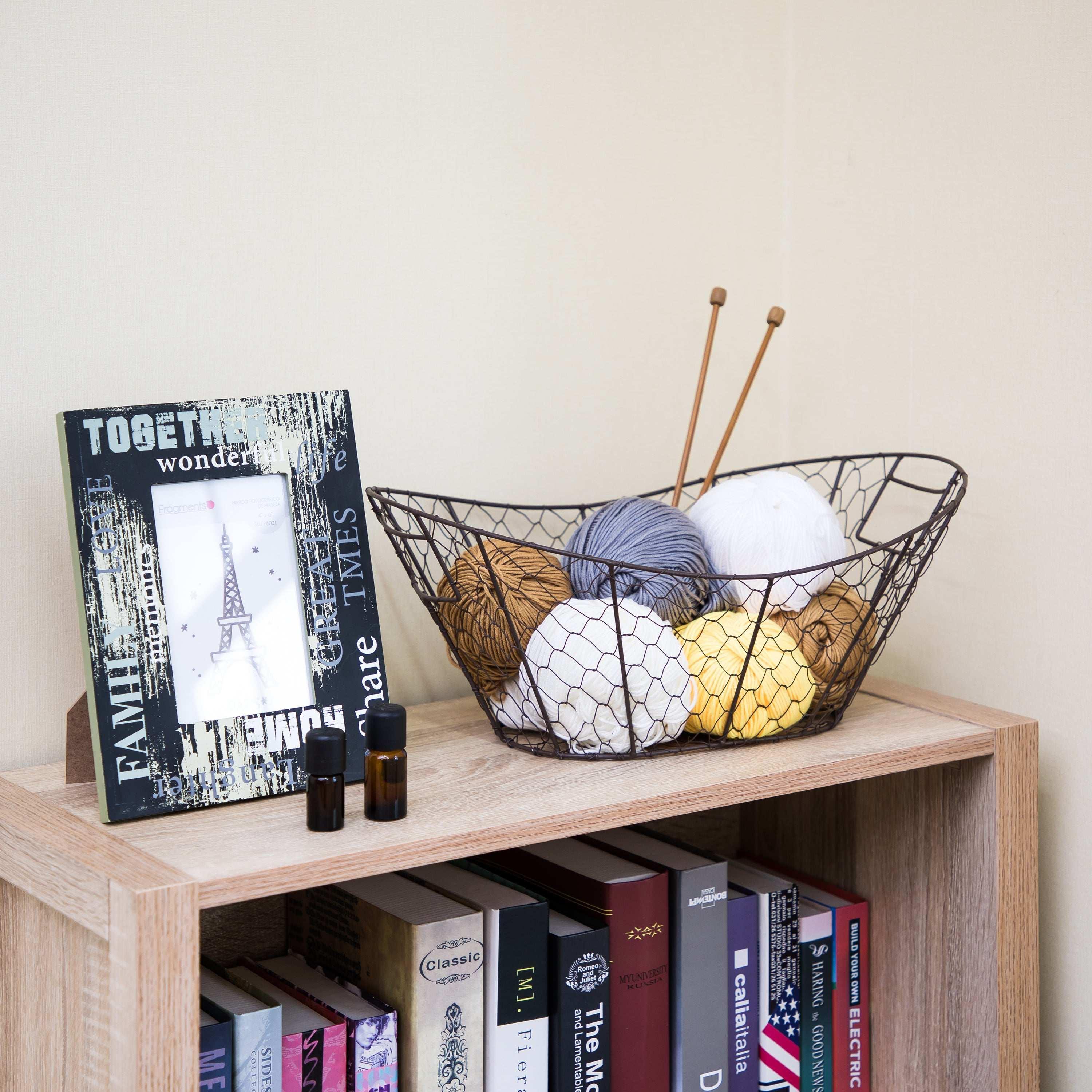 Mainstays Chicken Wire Decorative Storage Basket with Handles - Image 6