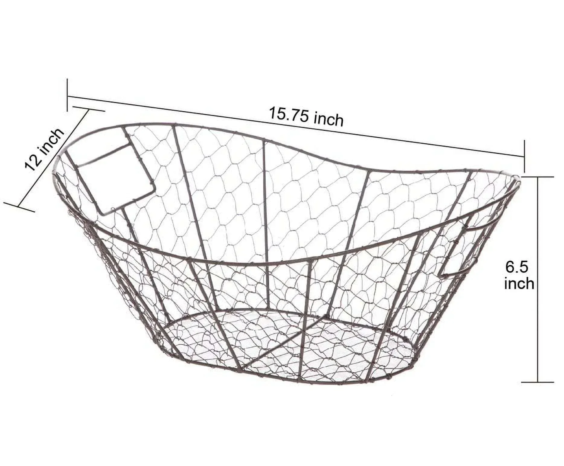 Mainstays Chicken Wire Decorative Storage Basket with Handles - Image 9