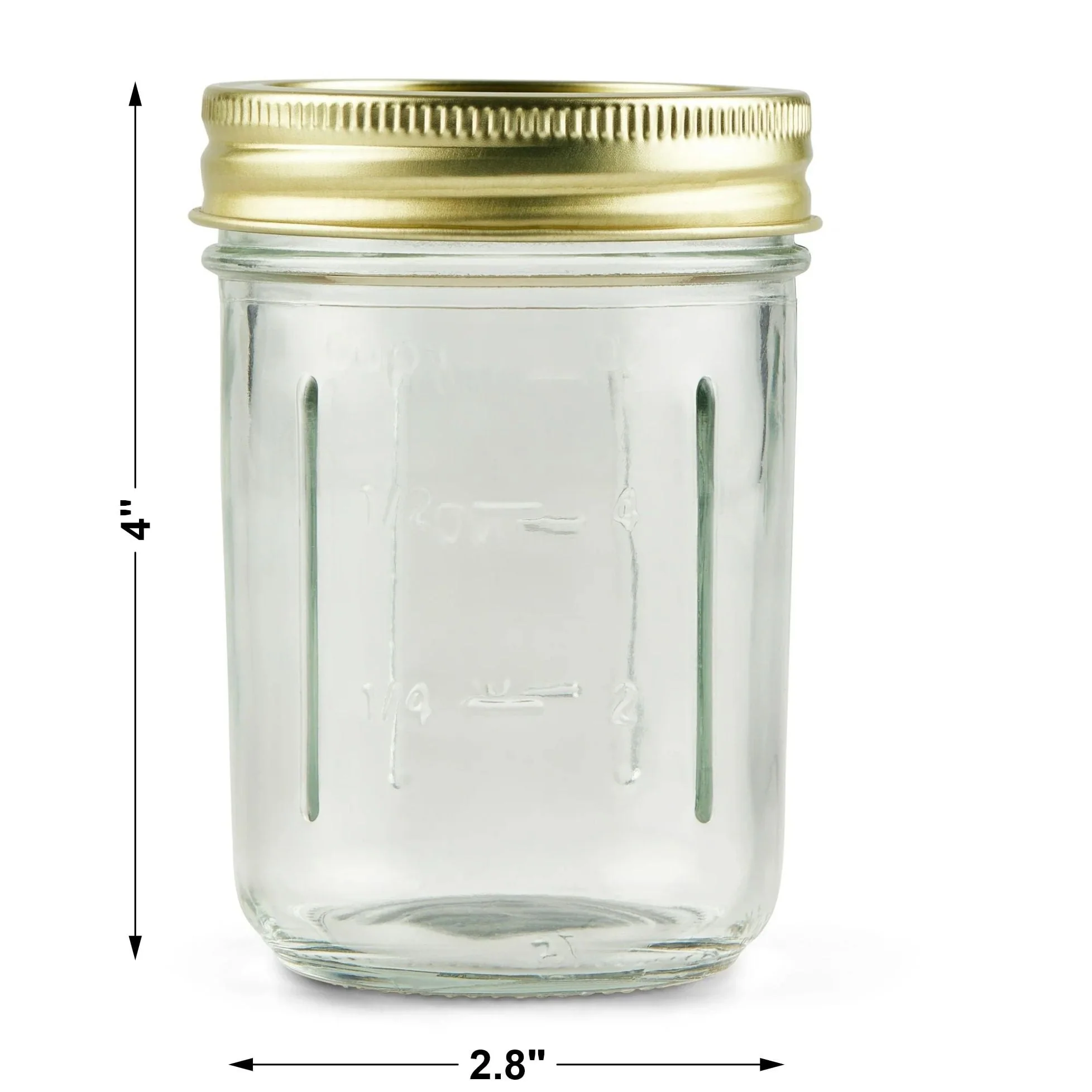 Mainstays Mason Jars, Regular Mouth Half Pint Canning Jars with Lids and Rings, 12-Pack Small Glass Jars for Home Canning and Preserving - Image 7