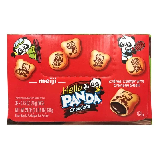 Meiji Hello Panda Chocolate Creme Filled Cookies, 0.75 oz, 32-count - Image 6
