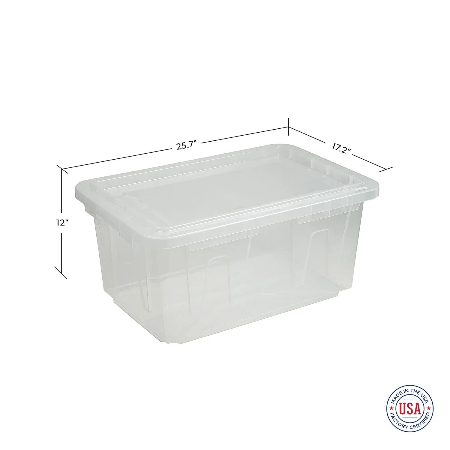 Member's Mark 60 Quart Clear Storage Tote, 17.2" D x 25.7" W x 12.0" H, 1 pack or 4 pack - Image 7