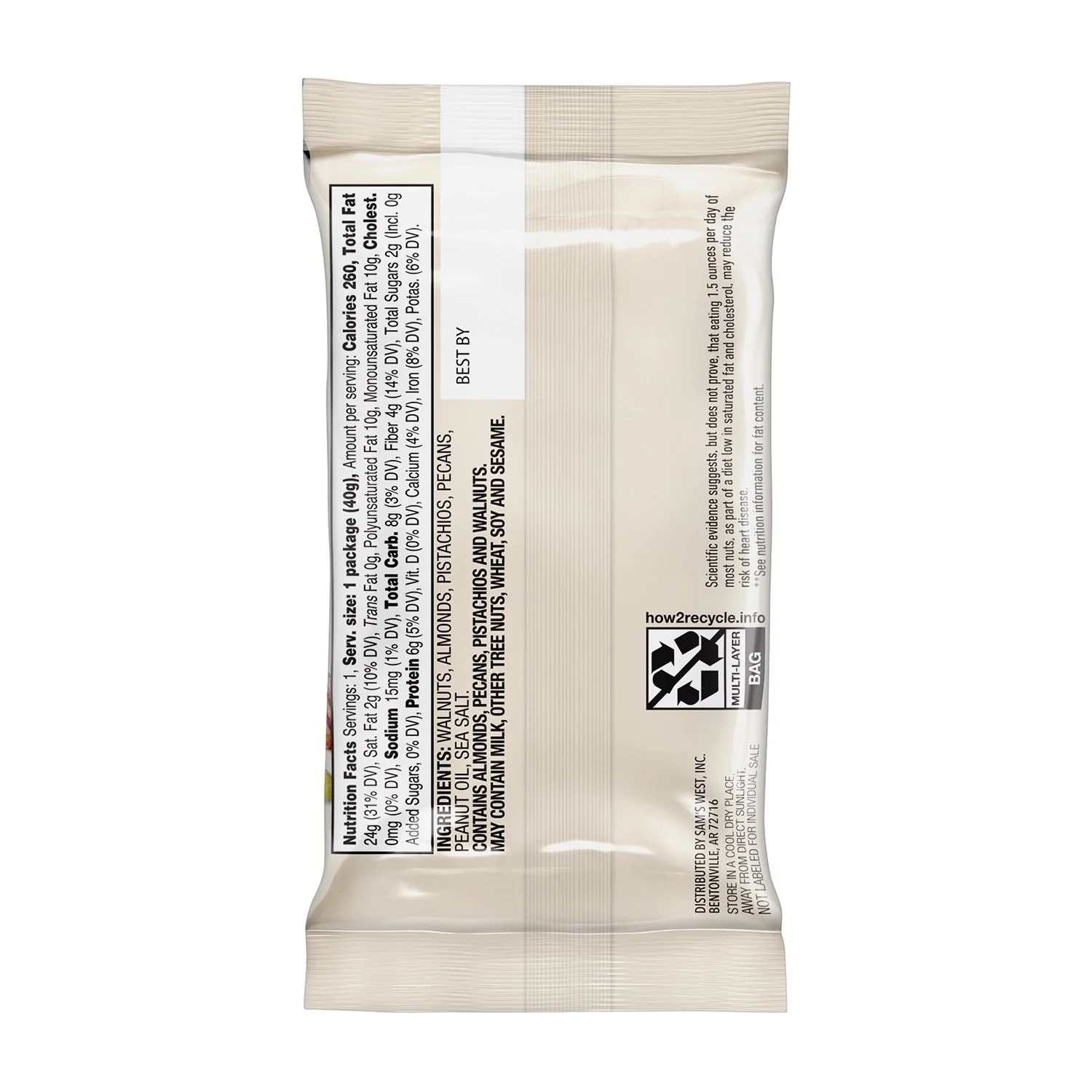 Member's Mark Heart Healthy Nut Mix Multipack, 1.4 oz., 18 pk. - Image 5