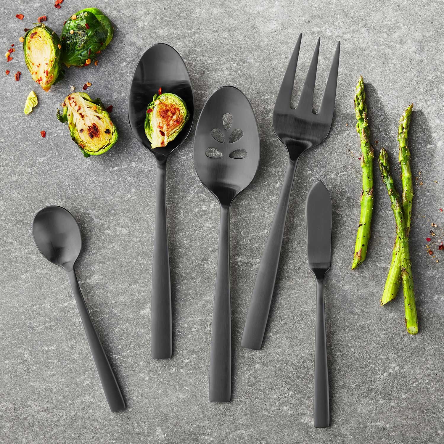 Member's Mark Premium 18/10 Stainless Steel Satin Finish 5 Piece Serving Set - Image 3