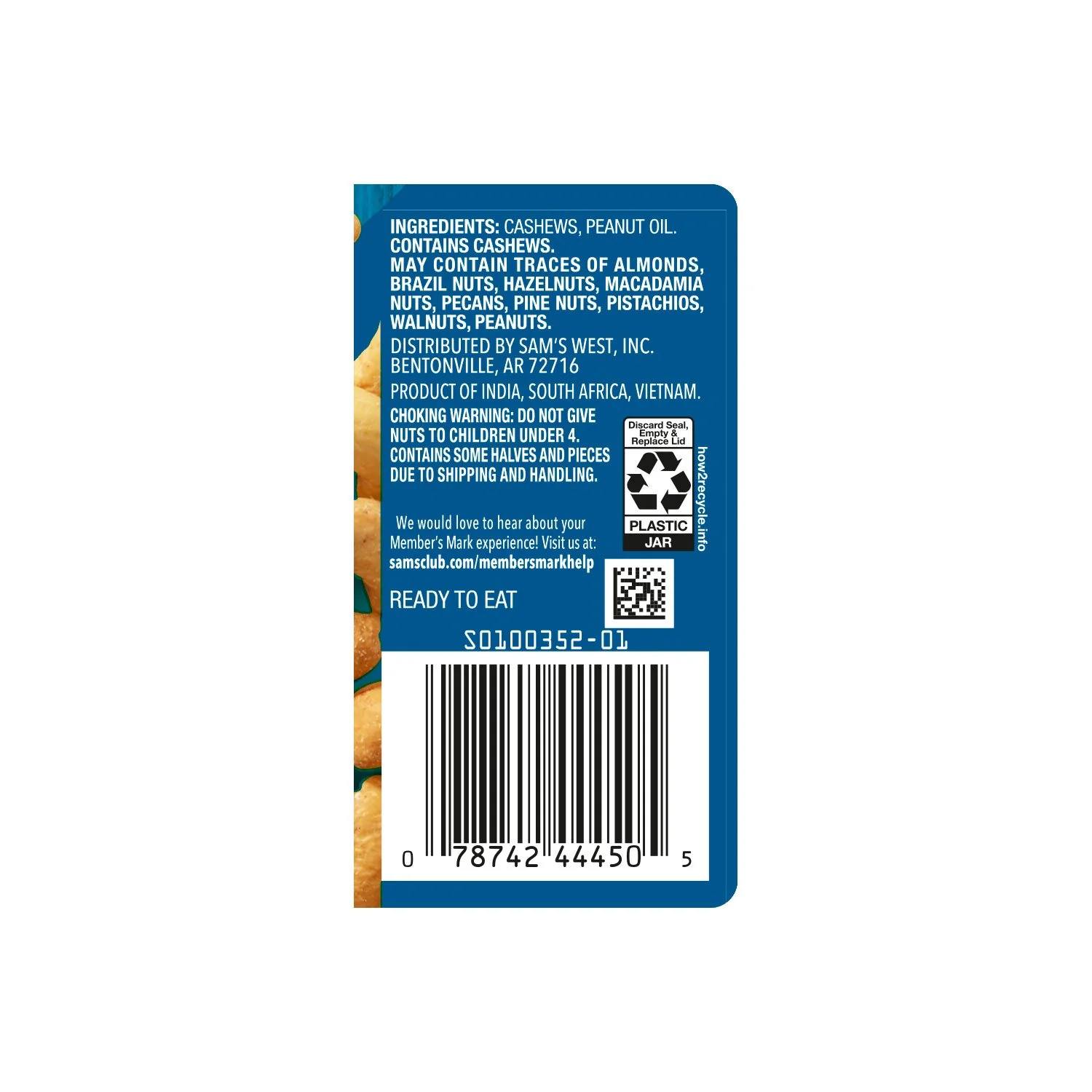 Member's Mark Unsalted Whole Cashews, 33 oz. - Image 5