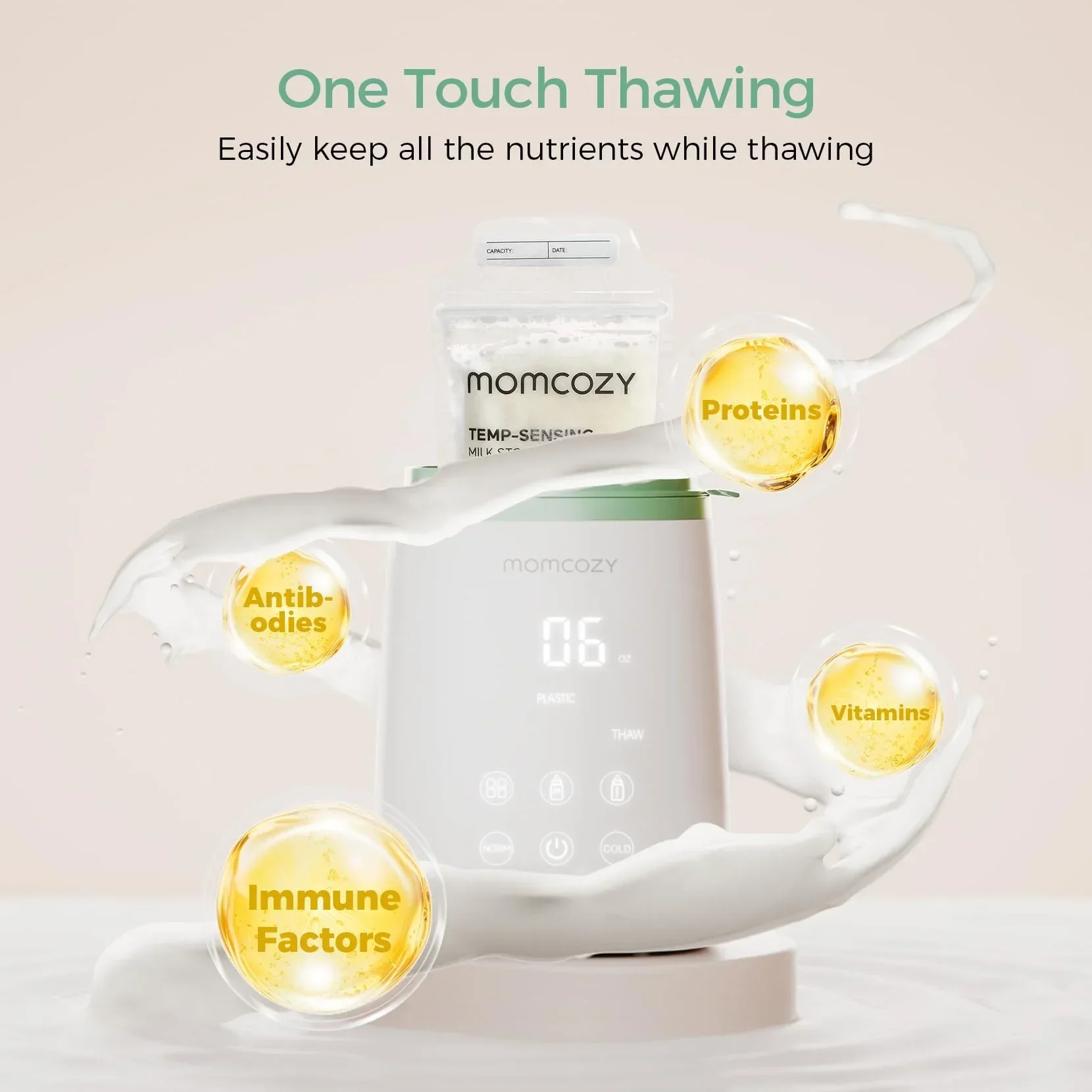 Momcozy Baby Bottle Warmer, 6-in-1 Smart Temperature Control, Fast Baby Food Heater, Steam Sterilizer & Momcozy Breastmilk Storage Bags, Temp-Sensing Discoloration Milk Storage Bags, 180ml/120 Count - Image 10