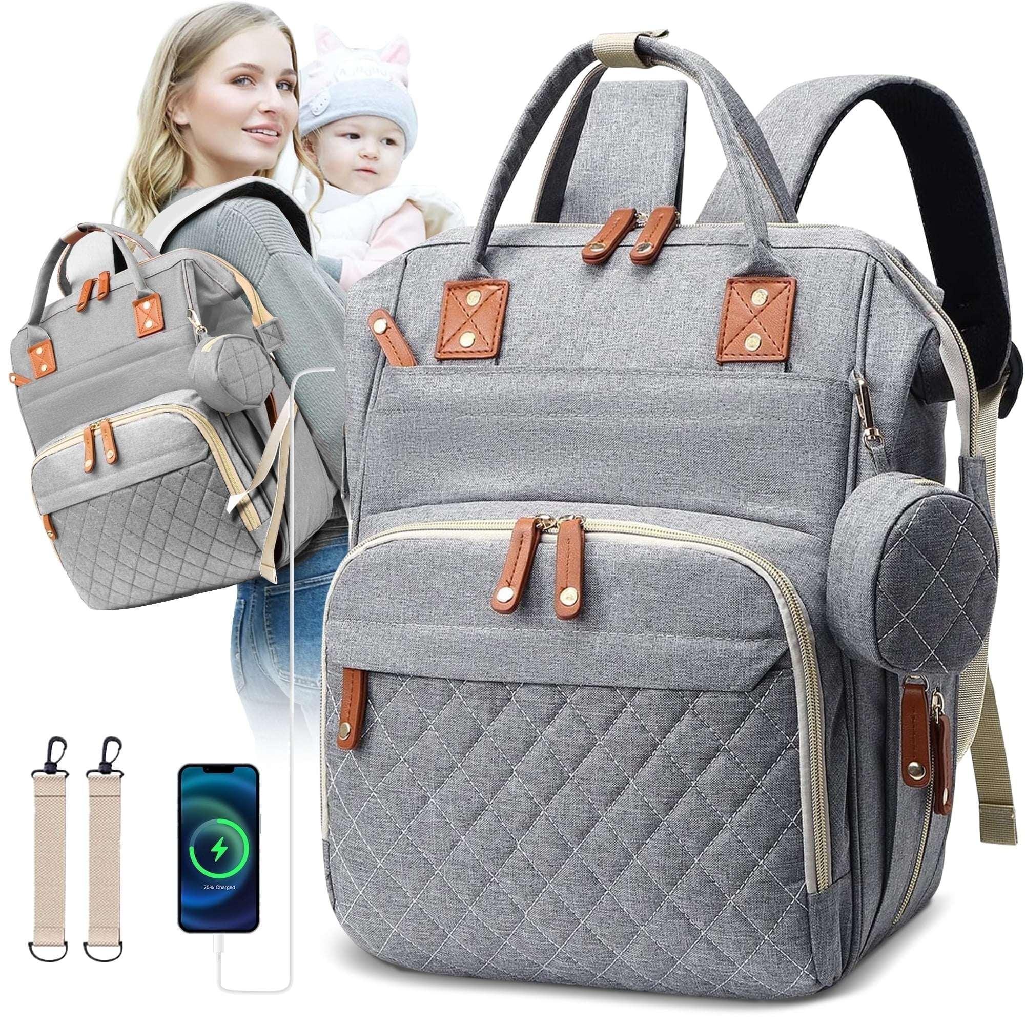 Morfone Baby Diaper Bag Backpack, Multifunction Waterproof Baby Bag with USB Charging Port, Stroller Straps & Pacifier Case Unisex, Colorful - Image 9