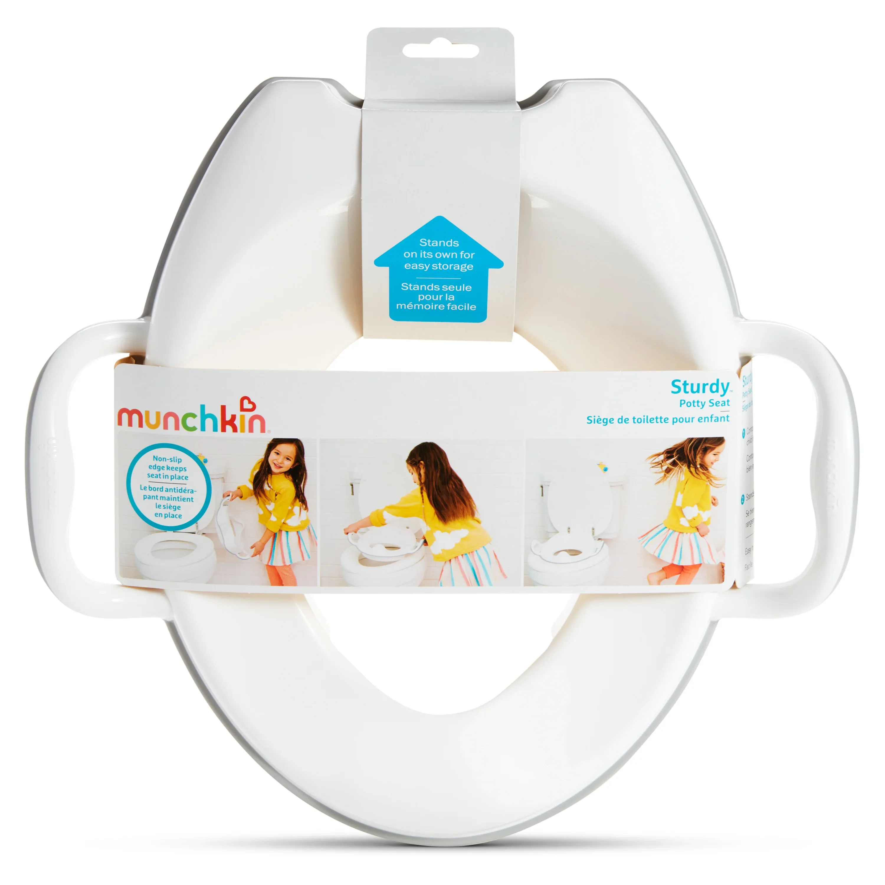 Munchkin® Sturdy™ Toddler Potty Seat, Built-in Handles, Gray, Unisex - Image 8