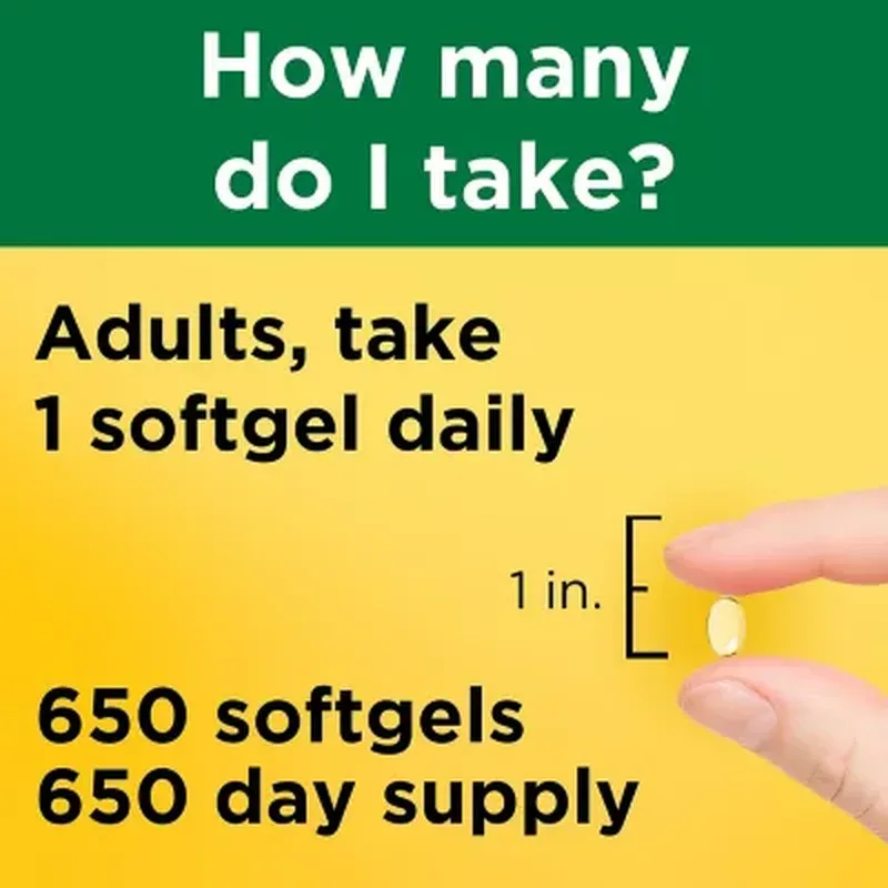 Nature Made Vitamin D3 1000 IU Softgels - 650 Count - Image 5