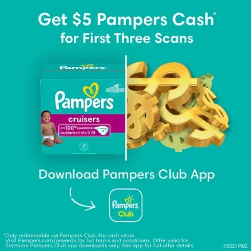 Pampers Cruisers Stay-Put Fit Diapers (Sizes:3-7) - Image 10