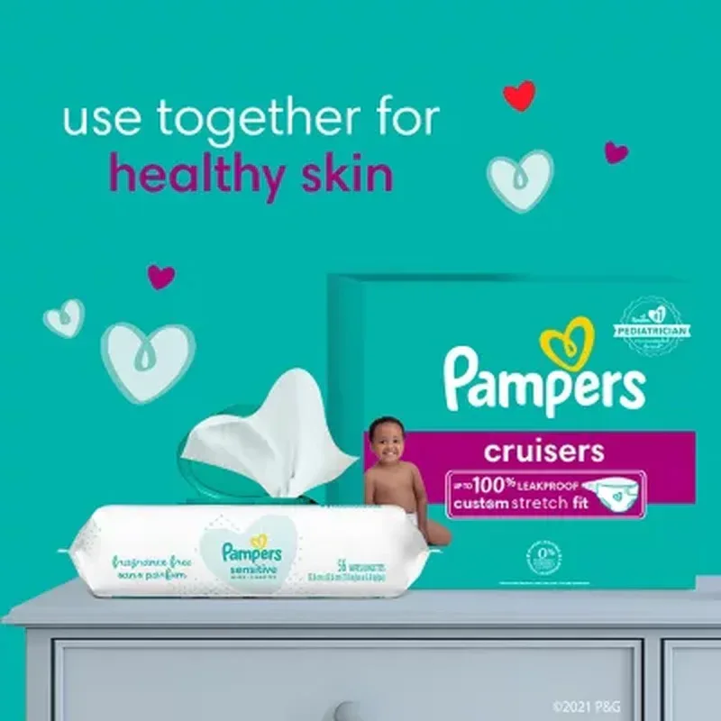 Pampers Cruisers Stay-Put Fit Diapers (Sizes:3-7) - Image 11